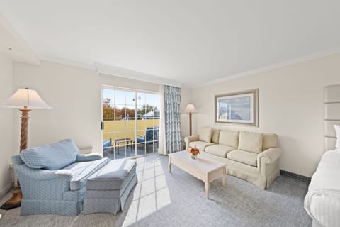 Suite Sized Double Queen Balcony Rehoboth Avenue with Tub  | Premium bedding, in-room safe, individually decorated, desk