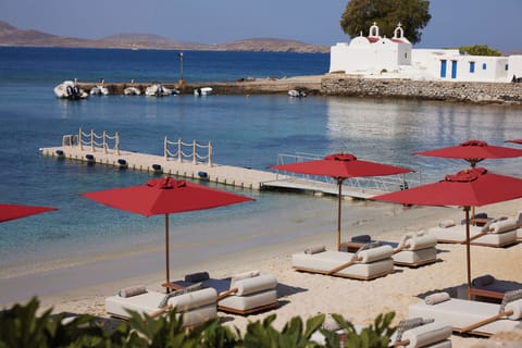 Private beach, beach cabanas, sun loungers, beach umbrellas