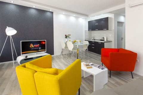 Apartment, 2 Bedrooms, Balcony | Private kitchen | Fridge, electric kettle