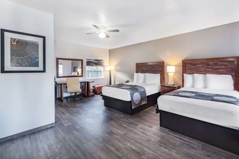 Room, 2 Double Beds, Non Smoking | Blackout drapes, free WiFi, bed sheets