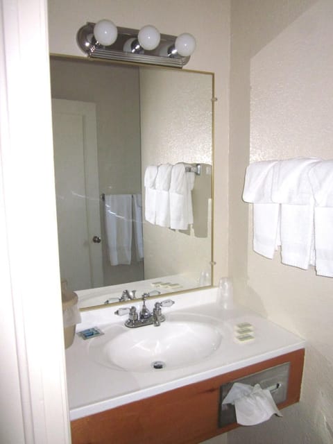 Combined shower/tub, free toiletries, hair dryer, towels