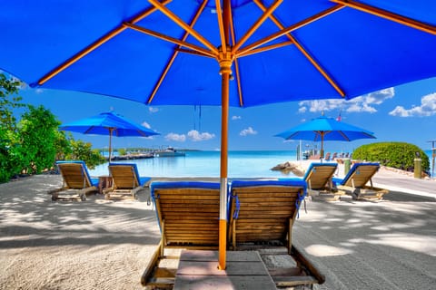 Private beach, sun loungers, beach umbrellas, beach towels