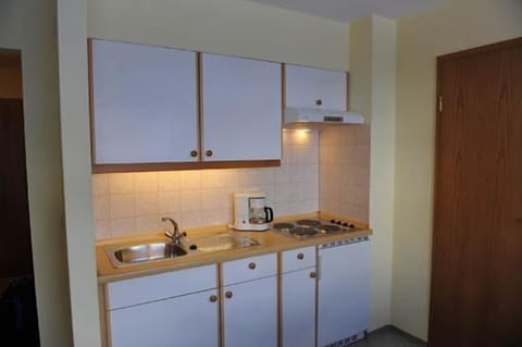 Family Apartment, 1 Double Bed with Sofa bed, Kitchenette, Mountain View | Private kitchen | Stovetop, coffee/tea maker, cookware/dishes/utensils