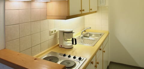 Family Apartment, 1 Double Bed with Sofa bed, Kitchenette, Mountain View | Private kitchenette | Stovetop, coffee/tea maker, cookware/dishes/utensils