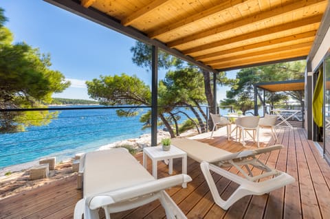 Premium Mobile Home, 2 Bedrooms, Terrace, Sea View | Beach/ocean view