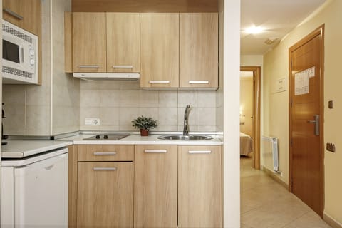 Standard Apartment | Private kitchen | Full-size fridge, microwave, stovetop, espresso maker