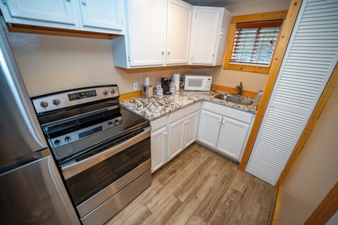 Two Room Cabin (Non-Pet Friendly) | Private kitchen | Fridge, microwave, coffee/tea maker