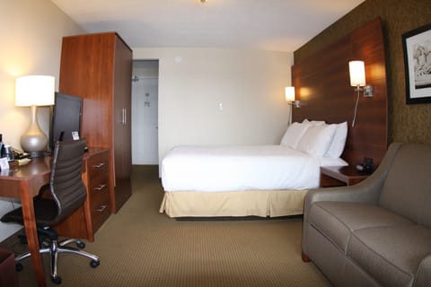 Standard Room, 1 Queen Bed, Patio or Balcony, Lake View | In-room safe, desk, laptop workspace, iron/ironing board