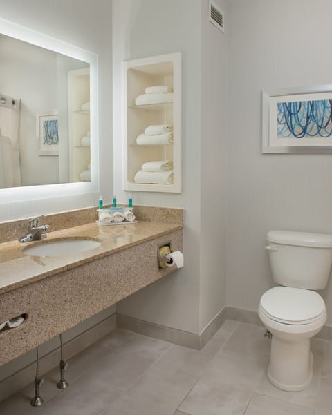 Suite, 2 Queen Beds | Bathroom | Free toiletries, hair dryer, towels