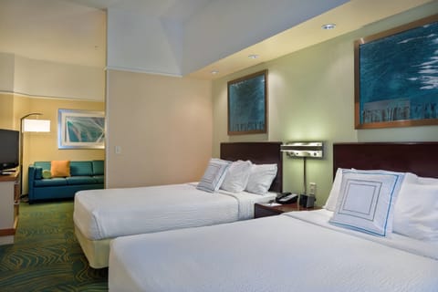Suite, 2 Double Beds | Premium bedding, minibar, in-room safe, desk