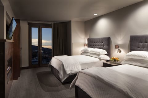 Deluxe Room, 2 Queen Beds, City View | Premium bedding, in-room safe, desk, laptop workspace