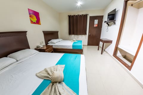 Standard Room, 2 Double Beds | In-room safe, desk, iron/ironing board, free WiFi