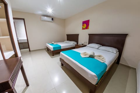 Standard Room, 2 Double Beds | In-room safe, desk, iron/ironing board, free WiFi