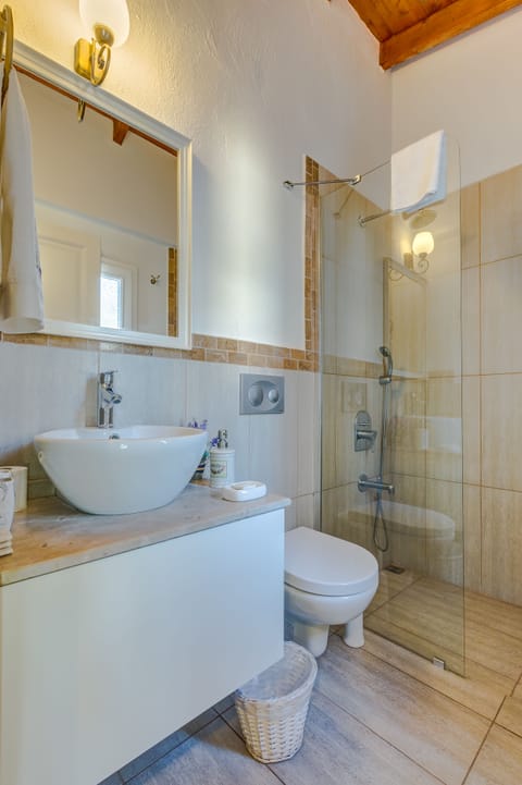 Triple Room | Bathroom | Shower, hydromassage showerhead, free toiletries, hair dryer