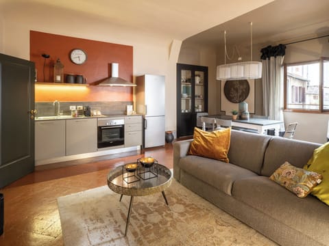 Classic Apartment, 2 Bedrooms (Giglio Viola) | Living area | Flat-screen TV