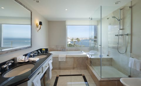 Deluxe Suite, Terrace, Ocean View | Bathroom | Free toiletries, hair dryer, bathrobes, slippers