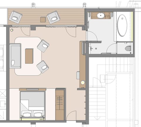 Panoramic Suite (Superior) | Living area | LED TV