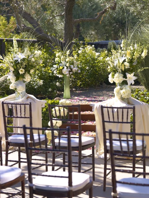 Outdoor wedding area