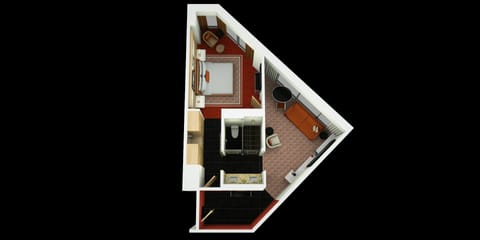 Corner Suite 1 King Bed | Floor plan