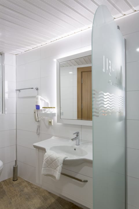 Junior Suite | Bathroom | Shower, free toiletries, hair dryer, bathrobes