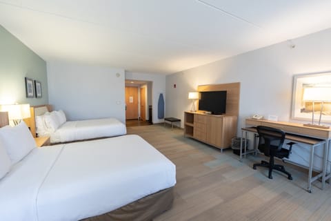 Standard Room, 2 Queen Beds (Bath Shower Combo) | Premium bedding, memory foam beds, desk, laptop workspace