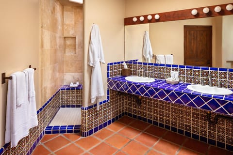 Room, 1 King Bed (Hacienda Room) | Bathroom | Combined shower/tub, designer toiletries, hair dryer, bathrobes