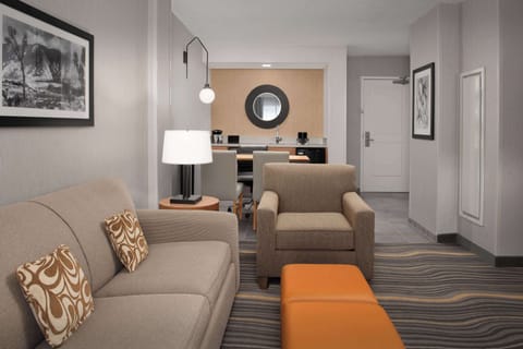 Suite, 1 King Bed | Living area | TV, video-game console