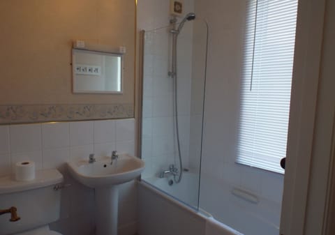 Bathroom | Shower, free toiletries, hair dryer, towels