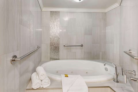 Suite, 1 King Bed, Non Smoking, Jetted Tub (with Sofabed) | Bathroom | Shower, free toiletries, hair dryer, towels