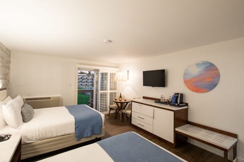 Single Room, 2 Queen Beds, Partial Ocean View | Egyptian cotton sheets, premium bedding, pillowtop beds, in-room safe