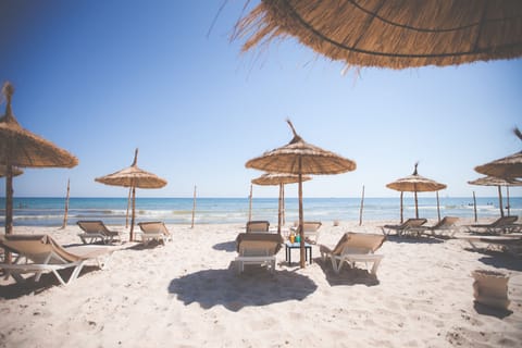 Private beach, free beach cabanas, sun loungers, beach umbrellas