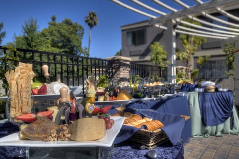 Outdoor banquet area