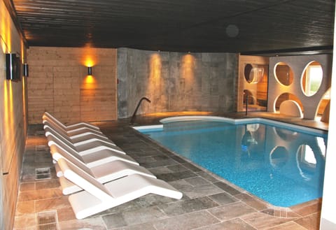 Indoor pool, open 8:00 AM to 8:00 PM, sun loungers