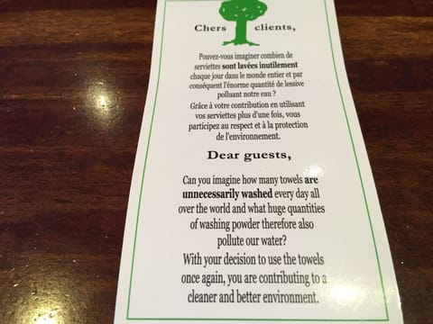 Designer toiletries, hair dryer, towels, soap