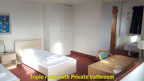 Triple Room, Private Bathroom | Pillowtop beds, free WiFi, bed sheets