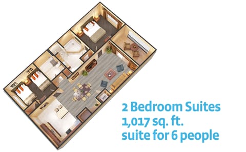 Suite, 2 Bedrooms | Floor plan