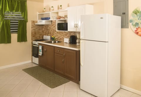 Apartment, 2 Bedrooms | Private kitchen | Mini-fridge, microwave, coffee/tea maker, electric kettle