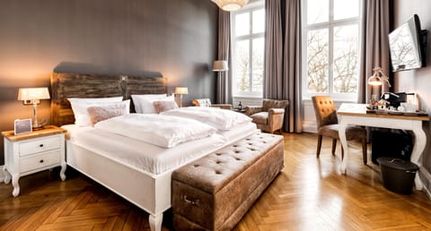 Deluxe Double Room, Alster View | Premium bedding, minibar, in-room safe, individually decorated