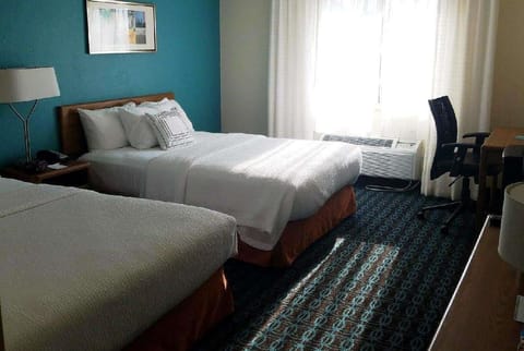 Room, 2 Queen Beds, Non Smoking | Desk, blackout drapes, iron/ironing board, free WiFi