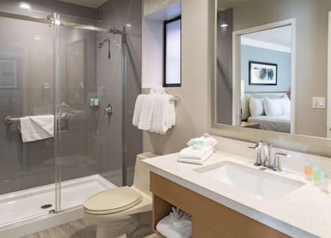 Crown 2 Story Suite with Loft King bed | Bathroom | Eco-friendly toiletries, hair dryer, towels, soap