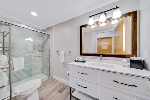 Meridian | Bathroom | Combined shower/tub, free toiletries, towels