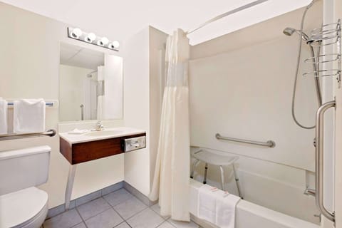 Room, Accessible, Non Smoking | Bathroom | Combined shower/tub, free toiletries, hair dryer, towels