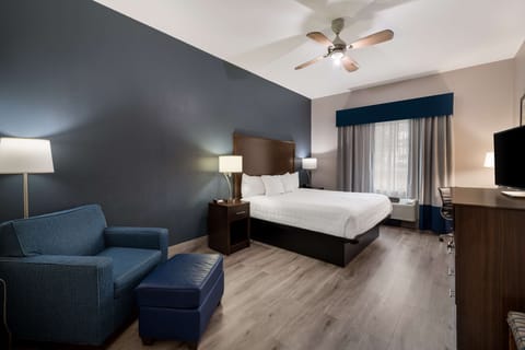 Standard Room, 1 King Bed, Non Smoking, Refrigerator & Microwave | In-room safe, desk, laptop workspace, blackout drapes