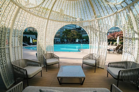 Indoor pool, outdoor pool, free cabanas, pool umbrellas