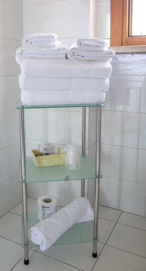 Free toiletries, hair dryer, bidet, towels