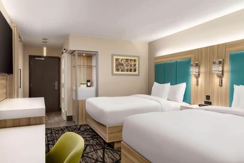 Room, 2 Queen Beds, Non Smoking | Premium bedding, pillowtop beds, desk, blackout drapes