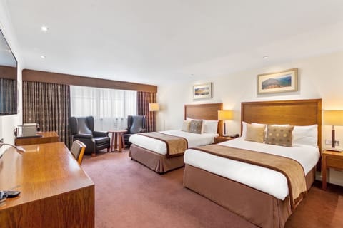 Premium Quadruple Room, 2 Double Beds | In-room safe, desk, iron/ironing board, free WiFi