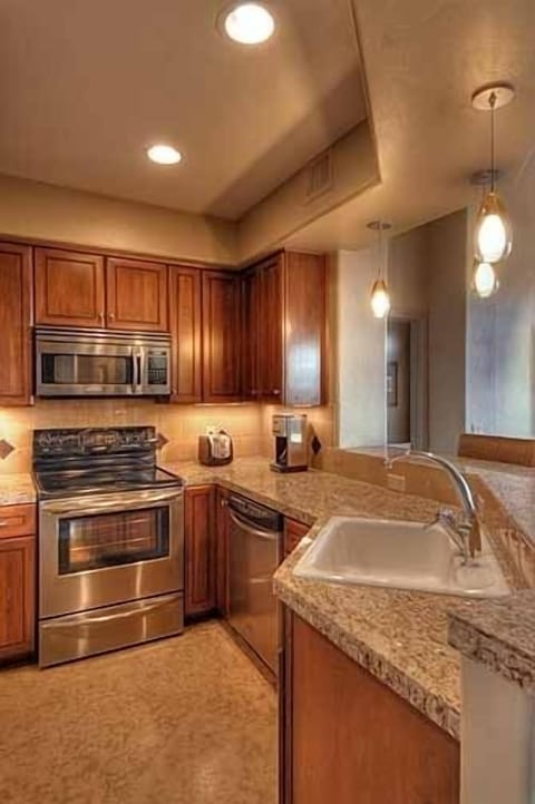 Condo, 2 Bedrooms | Private kitchen | Full-size fridge, microwave, stovetop, dishwasher