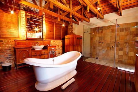 Executive Suite | Bathroom | Separate tub and shower, deep soaking tub, free toiletries, towels