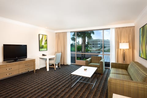 Suite, 1 Bedroom, Bay View | In-room safe, desk, blackout drapes, iron/ironing board